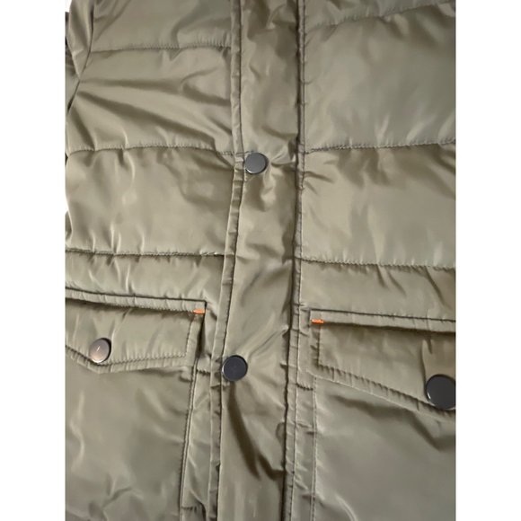 Members Mark Size 4T Toddler Cozy Boys Puffer Snow Jacket Army Green Orange Ski - Picture 4 of 13